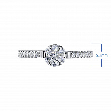 Кольцо из белого золота с бриллиантами (изготовление)