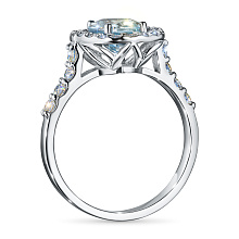 Кольцо из серебра с и топазом и бриллиантами