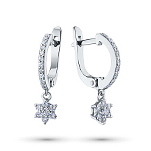 Серьги из белого золота с бриллиантами (изготовление)