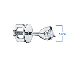 Пусеты из белого золота с бриллиантами