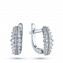 Серьги из белого золота с бриллиантами (изготовление)