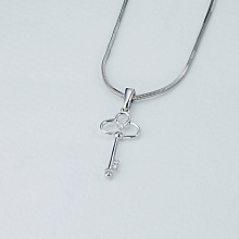 Классическая подвеска из серебра (изготовление) с бриллиантом