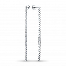 Пусеты из белого золота с бриллиантами (изготовление)