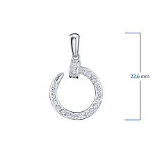 Подвеска из белого золота c бриллиантами