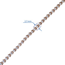 Браслет из красного золота c бриллиантами