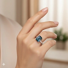 Кольцо из серебра с топазом