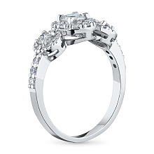 Кольцо из белого золота с бриллиантами