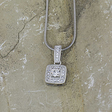 Подвеска из белого золота с бриллиантами (изготовление)