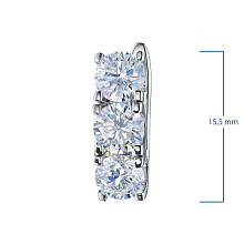 Серьги из белого золота c бриллиантами