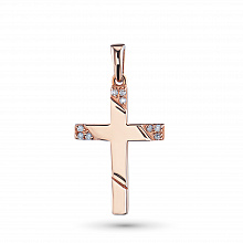 Подвеска из красного золота с бриллиантами (изготовление)