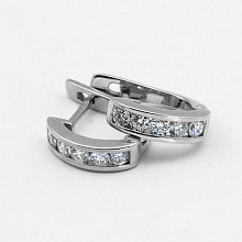 Серьги из белого золота с бриллиантом (изготовление)