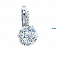 Серьги из белого золота с бриллиантами (изготовление)