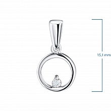 Подвеска из серебра с бриллиантом (изготовление)