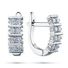 Серьги из белого золота c бриллиантами