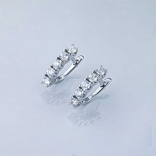 Серьги из белого золота с бриллиантами (изготовление)