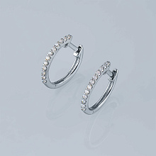 Серьги из белого золота (изготовление) с бриллиантом