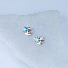 Пусеты из белого золота (изготовление) с бриллиантом