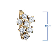 Серьги из желтого золота (изготовление) с бриллиантами