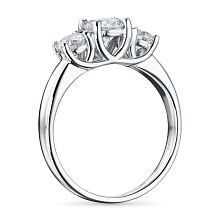 Кольцо из белого золота (изготовление) с бриллиантами