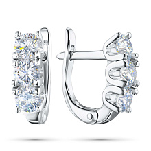 Серьги из белого золота (изготовление) с бриллиантами