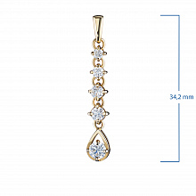 Подвеска из желтого золота с бриллиантами (изготовление)