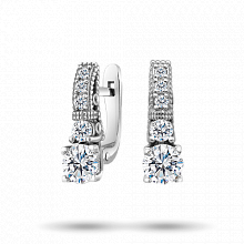 Серьги из белого золота с бриллиантами (изготовление)