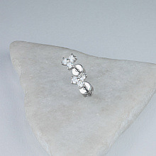 Пусеты из белого золота с бриллиантами (изготовление)