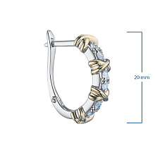 Серьги из комбинированного золота с бриллиантами