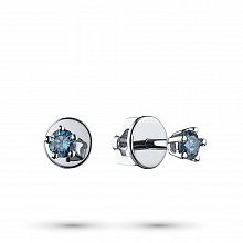 Пусеты из белого золота (изготовление) с бриллиантами