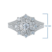 Кольцо из белого золота c бриллиантами