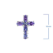 Подвеска из серебра с танзанитами (изготовление)