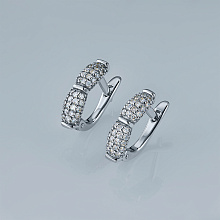 Серьги из белого золота с бриллиантами (изготовление)