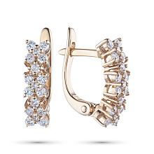 Серьги из красного золота (изготовление) с бриллиантами