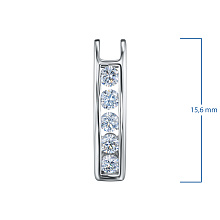 Подвеска из серебра c бриллиантами выращенными