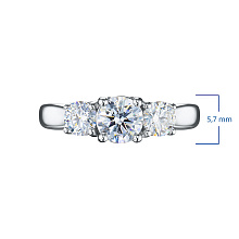 Кольцо из белого золота (изготовление) с бриллиантами