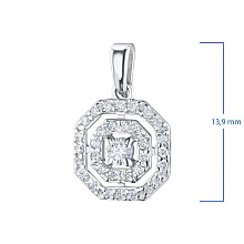 Подвеска из белого золота c бриллиантами