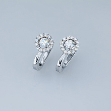 Серьги из белого золота с бриллиантами