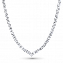 Колье из белого золота с бриллиантами (изготовление)