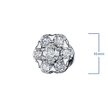 Пусеты из белого золота c бриллиантами