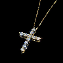 Подвеска из желтого золота c бриллиантами