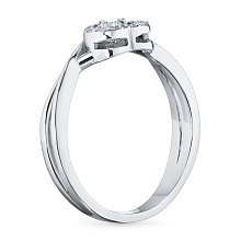 Кольцо из белого золота с бриллиантами