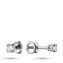 Пусеты из белого золота с бриллиантами