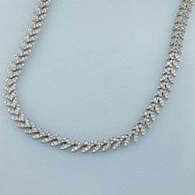 Колье из белого золота с бриллиантами (изготовление)