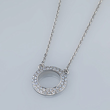 Колье из серебра c бриллиантами