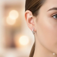 Серьги из белого золота c бриллиантами