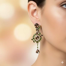 Серьги из серебра с раухтопазами