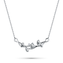 Колье из белого золота с бриллиантом