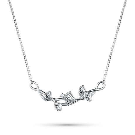 Колье из белого золота с бриллиантом