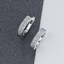 Серьги из белого золота с бриллиантами (изготовление)