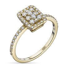 Кольцо из желтого золота с бриллиантами (изготовление)